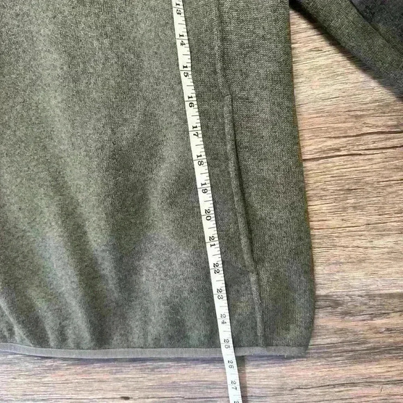 L.L. Bean Green Men’s Half Snap Up Fleece Lined Sweatshirt Fitted Size Small - Picture 5 of 6